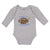 Long Sleeve Bodysuit Baby Turkey & Touchdown Sports Rugby Ball with Chicken