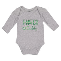 Long Sleeve Bodysuit Baby Daddy's Caddy Sport Golf Ball Green Grass Cotton - Cute Rascals