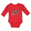 Long Sleeve Bodysuit Baby Daddy's Caddy Sport Golf Ball Green Grass Cotton