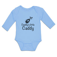 Long Sleeve Bodysuit Baby Daddy's Little Caddy Sport Gulf Club in Bag Cotton - Cute Rascals
