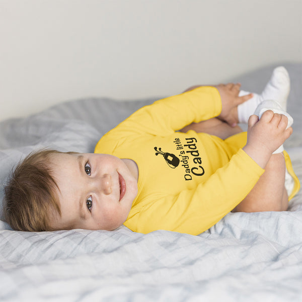 Long Sleeve Bodysuit Baby Daddy's Little Caddy Sport Gulf Club in Bag Cotton - Cute Rascals
