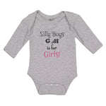 Long Sleeve Bodysuit Baby Silly Boys Golf Is for Gilrs! Sport Golf Ball Cotton