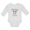 Long Sleeve Bodysuit Baby Silly Boys Golf Is for Gilrs! Sport Golf Ball Cotton