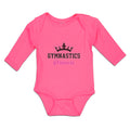 Long Sleeve Bodysuit Baby Gymnastices Princess Crown Silhouette Cotton