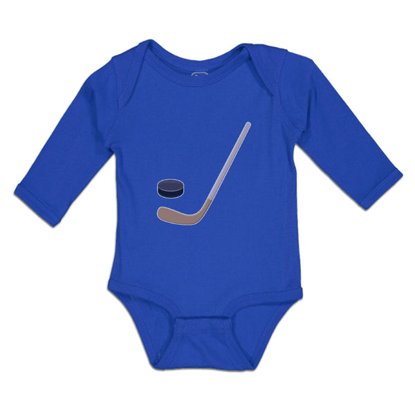 Long Sleeve Bodysuit Baby Sport Hockey Stick and Disc Boy & Girl Clothes Cotton