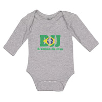 Long Sleeve Bodysuit Baby Bjj Brazilian Jiu Jitsu An American Flag Cotton - Cute Rascals