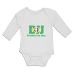 Long Sleeve Bodysuit Baby Bjj Brazilian Jiu Jitsu An American Flag Cotton - Cute Rascals