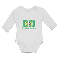 Long Sleeve Bodysuit Baby Bjj Brazilian Jiu Jitsu An American Flag Cotton - Cute Rascals