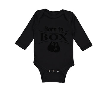 Long Sleeve Bodysuit Baby Born to Box Boxing Boxer Boy & Girl Clothes Cotton