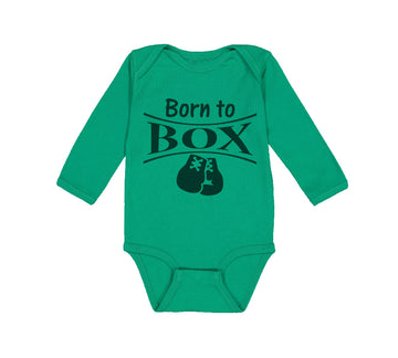 Long Sleeve Bodysuit Baby Born to Box Boxing Boxer Boy & Girl Clothes Cotton