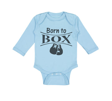 Long Sleeve Bodysuit Baby Born to Box Boxing Boxer Boy & Girl Clothes Cotton