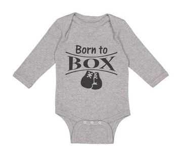 Long Sleeve Bodysuit Baby Born to Box Boxing Boxer Boy & Girl Clothes Cotton