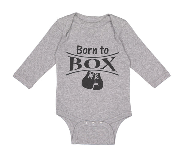 Long Sleeve Bodysuit Baby Born to Box Boxing Boxer Boy & Girl Clothes Cotton - Cute Rascals