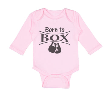 Long Sleeve Bodysuit Baby Born to Box Boxing Boxer Boy & Girl Clothes Cotton