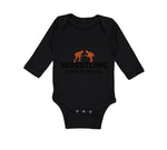 Long Sleeve Bodysuit Baby Wrestling It's in My Blood Wrestling Cotton