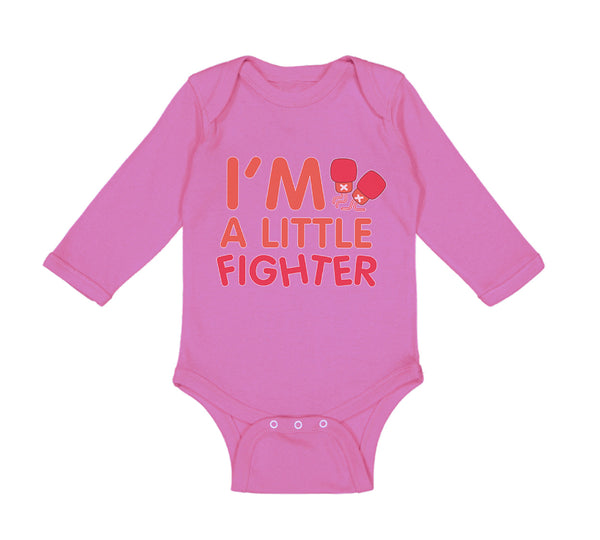 Long Sleeve Bodysuit Baby I'M A Little Fighter Box Boxing Boxer Cotton