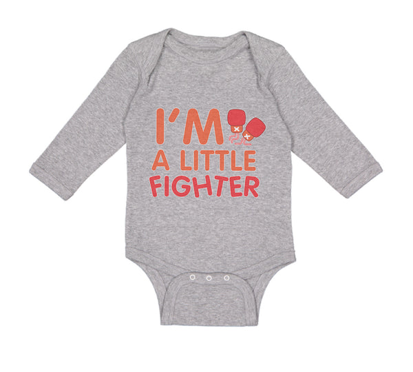 Long Sleeve Bodysuit Baby I'M A Little Fighter Box Boxing Boxer Cotton