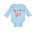 Long Sleeve Bodysuit Baby Wrestling Is in My Blood Sport Wrestling Style B