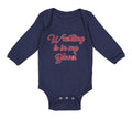 Long Sleeve Bodysuit Baby Wrestling Is in My Blood Sport Wrestling Style B
