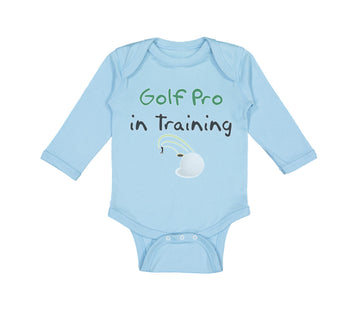Long Sleeve Bodysuit Baby Golf pro in Training Golf Golfing Boy & Girl Clothes
