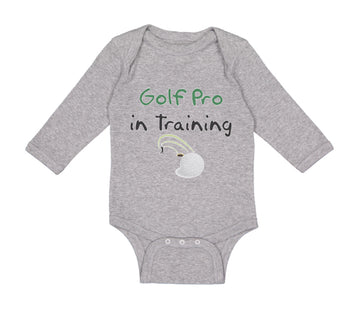Long Sleeve Bodysuit Baby Golf pro in Training Golf Golfing Boy & Girl Clothes