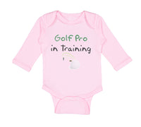 Long Sleeve Bodysuit Baby Golf pro in Training Golf Golfing Boy & Girl Clothes - Cute Rascals