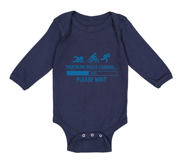 Long Sleeve Bodysuit Baby Triathlon Skills Loading Boy & Girl Clothes Cotton