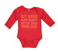 Long Sleeve Bodysuit Baby My Mom Plays Hockey Better than Your Dad Cotton