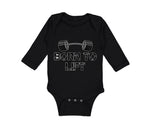 Long Sleeve Bodysuit Baby Born to Lift Gym Workout Boy & Girl Clothes Cotton - Cute Rascals