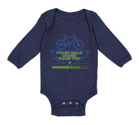 Long Sleeve Bodysuit Baby Cycling Skills Loading... Please Wait Bicycle Cycling - Cute Rascals
