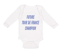 Long Sleeve Bodysuit Baby Future Tour De France Champion Bicycle Cycling Cotton - Cute Rascals