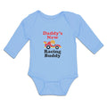 Long Sleeve Bodysuit Baby Daddy's New Racing Buddy with Kid Driving An Car
