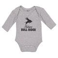 Long Sleeve Bodysuit Baby Future Bull Rider Sports Silhouette Boy & Girl Clothes