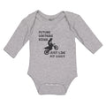 Long Sleeve Bodysuit Baby Dirtbike Rider Daddy Sports Bike Riding Cotton