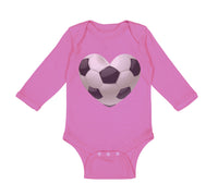 Long Sleeve Bodysuit Baby Soccer Heart Boy & Girl Clothes Cotton