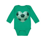 Long Sleeve Bodysuit Baby Soccer Heart Boy & Girl Clothes Cotton