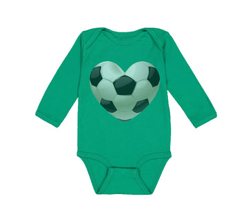 Long Sleeve Bodysuit Baby Soccer Heart Boy & Girl Clothes Cotton