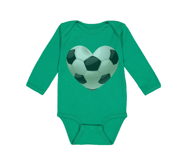 Long Sleeve Bodysuit Baby Soccer Heart Boy & Girl Clothes Cotton