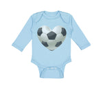 Long Sleeve Bodysuit Baby Soccer Heart Boy & Girl Clothes Cotton