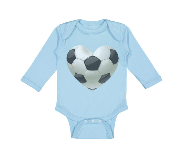 Long Sleeve Bodysuit Baby Soccer Heart Boy & Girl Clothes Cotton