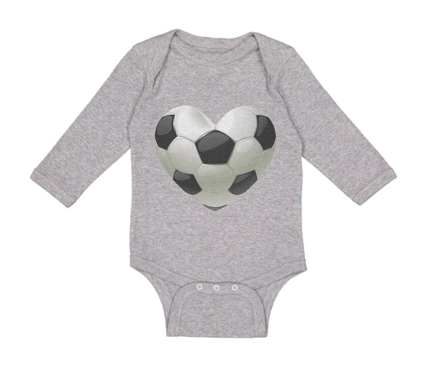 Long Sleeve Bodysuit Baby Soccer Heart Boy & Girl Clothes Cotton