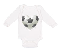 Long Sleeve Bodysuit Baby Soccer Heart Boy & Girl Clothes Cotton