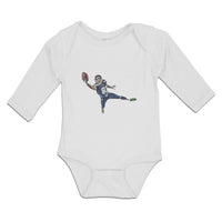 Long Sleeve Bodysuit Baby Football Player Receiver Boy & Girl Clothes Cotton - Cute Rascals