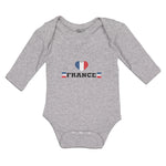 Long Sleeve Bodysuit Baby An Heart France Flag Boy & Girl Clothes Cotton - Cute Rascals