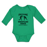 Long Sleeve Bodysuit Baby Future Wrestling Daddy! Sports Fighting Cotton - Cute Rascals