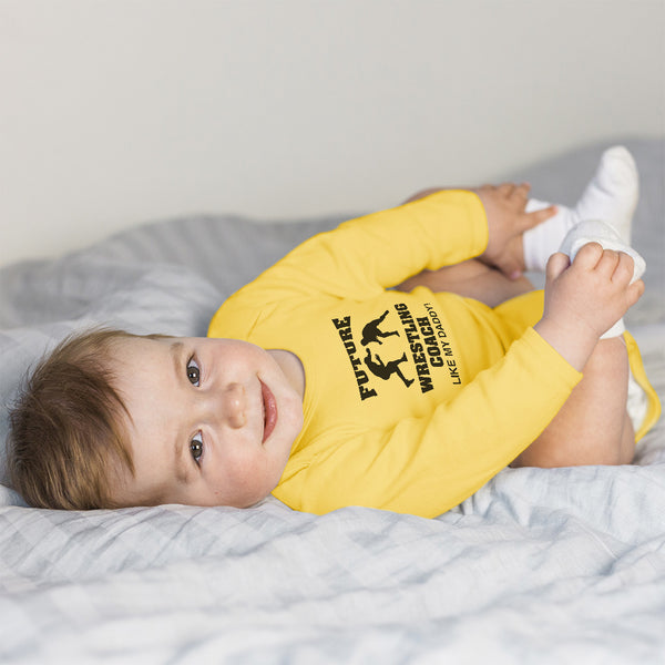 Long Sleeve Bodysuit Baby Future Wrestling Daddy! Sports Fighting Cotton - Cute Rascals