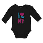 Long Sleeve Bodysuit Baby I Love Ny Heart New York City Boy & Girl Clothes