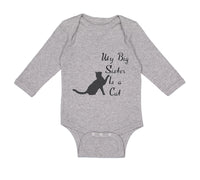 Long Sleeve Bodysuit Baby My Big Sister Is A Cat Lover Kitty A Cotton