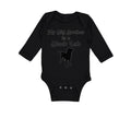 Long Sleeve Bodysuit Baby My Big Brother Is A Black Lab Dog Lover Pet Cotton