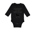 Long Sleeve Bodysuit Baby Protected by My Cane Corso Dog Lover Pet Cotton
